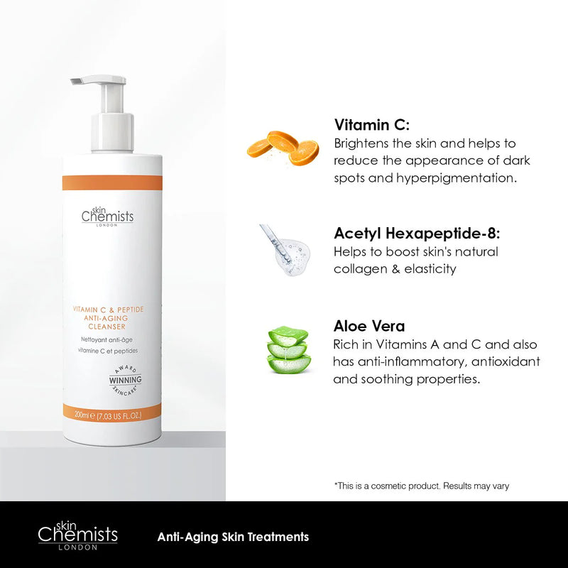 skinchemists VITAMIN C & PEPTIDE CLEANSER 200ML