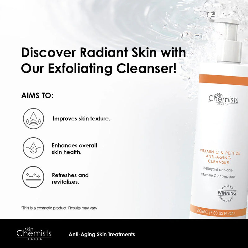 skinchemists VITAMIN C & PEPTIDE CLEANSER 200ML